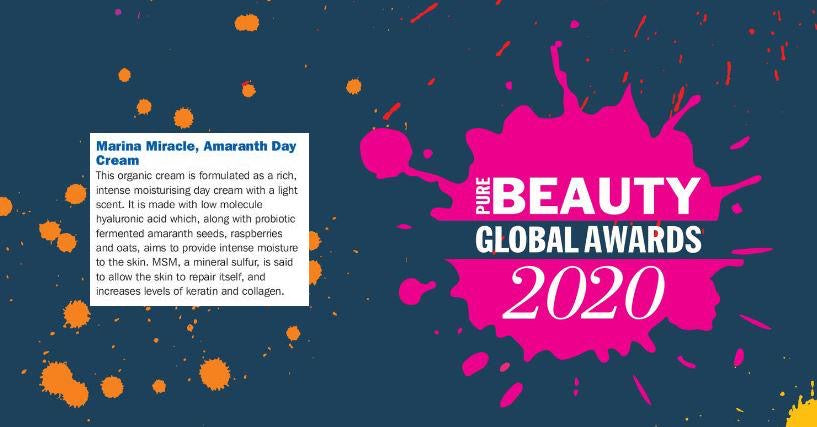 Amaranth Day Cream získal ocenenie na Pure Beauty Global Awards 2020!