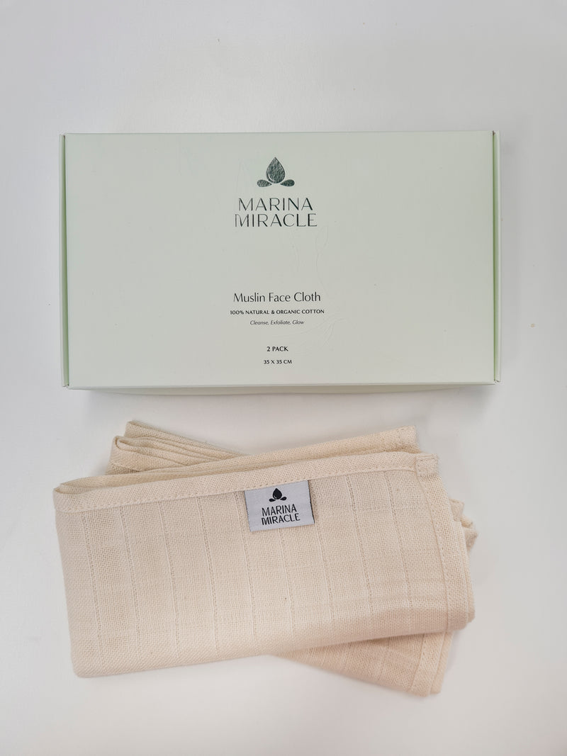 Krásne darčekové balenie - Organický Mušelínový Uteráčik Marina Miracle 2 kusy